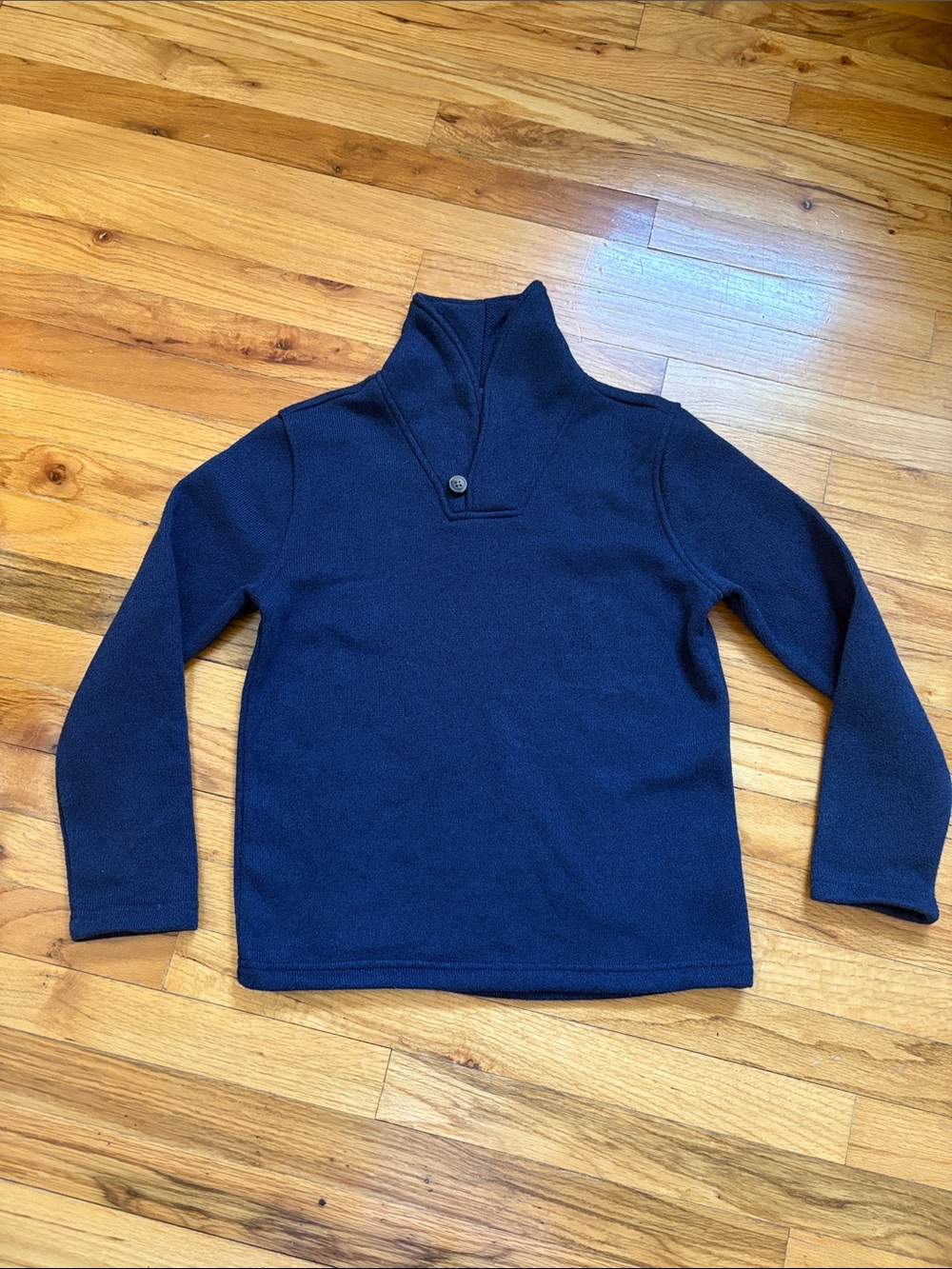 Old Navy Navy Turtleneck Quarter-Button Sweater